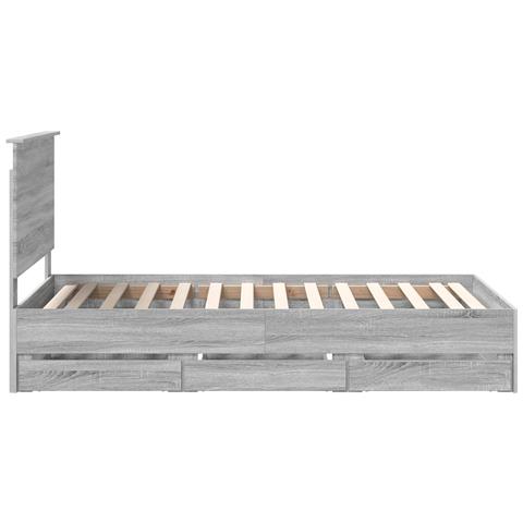 Struttura del letto con cassetto Grigio Sonoma 100 x 200 cm - Foto 9