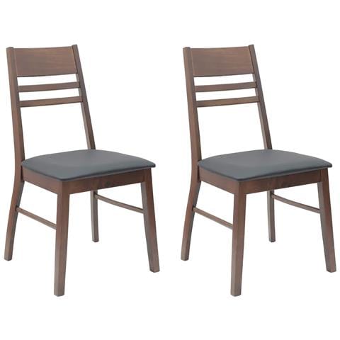 Sedie da pranzo 2 pcs Marrone Chiaro 43 x 54 x 89 cm - Foto 1