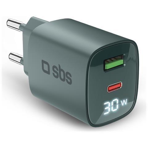 TETRGANLCD1USB1C30A Caricabatterie per dispositivi mobili Universale Azzurro AC Ricarica rapida Interno - Foto 1