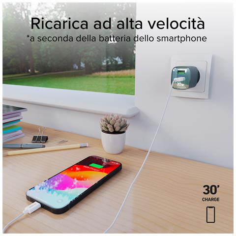 TETRGANLCD1USB1C30A Caricabatterie per dispositivi mobili Universale Azzurro AC Ricarica rapida Interno - Foto 10