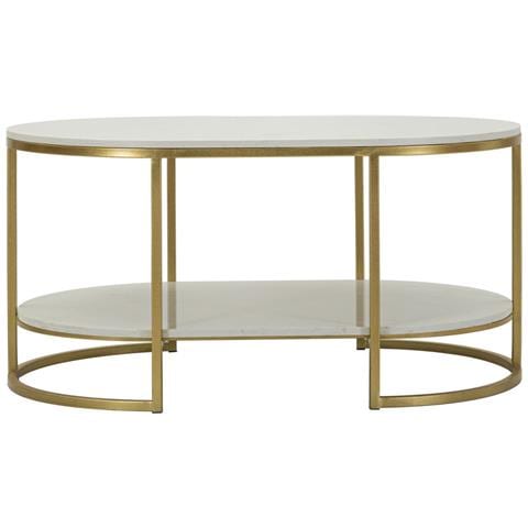 Tavolino Vkh791-oro-metallo-90x60x45 Cm - Foto 2
