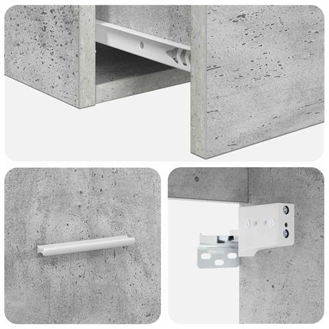 Mobile da Bagno da Muro Grigio Cemento 62,5 x 44,5 x 50 cm - Foto 8