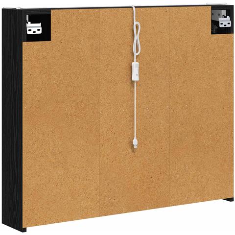 Mobiletto per specchio da bagno Rovere Nero 83,5 x 15,5 x 70 cm - Foto 9