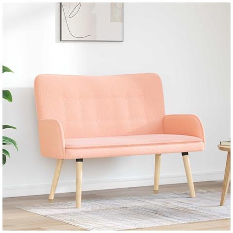 Divano a 2 Posti Rosa 115 x 61 x 87 cm Bouclé - Foto 2