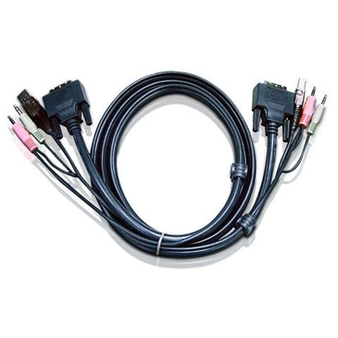 6ft USB DVI-D Single Link 1.8m Nero cavo per tastiera, video e mouse - Foto 1