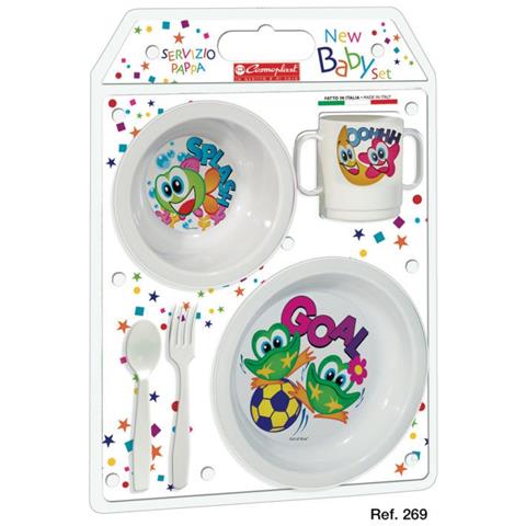 Cosmoplast Servizio Pappa 5pz Decori E Colori Assortiti