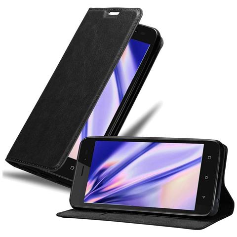 Custodia Compatibile Con Wiko Sunny 3 In Nero Di Notte - Coperchio Protettiva Con Chiusura Magnetica, Funzione Stand E Tasca Per Le Carte - Foto 1