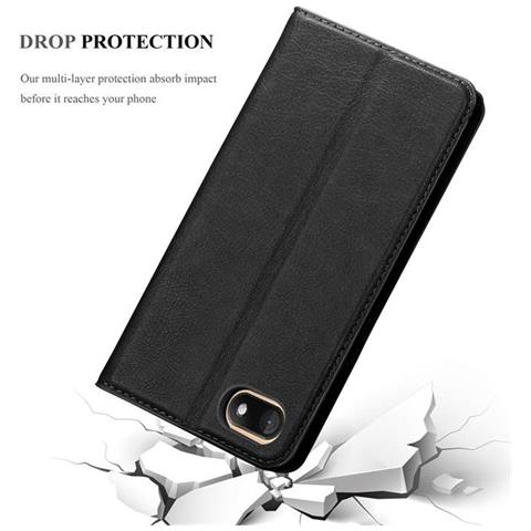Custodia Compatibile Con Wiko Sunny 3 In Nero Di Notte - Coperchio Protettiva Con Chiusura Magnetica, Funzione Stand E Tasca Per Le Carte - Foto 5