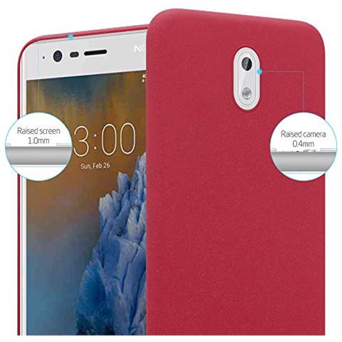 Custodia Compatibile Con Nokia 3 2017 In Frosty Rosso - Hard Case Coperchio Protettivo In Frosted Look Contro I Graffi E Gli Urti - Foto 2