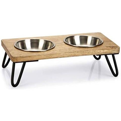 Progettato Da Lotte - Set Di Ciotole Per Gatti In Legno - Foto 1