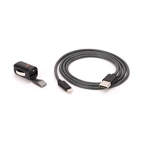 Griffin PowerJolt, Auto, MP3, Smartphone, Tablet, Accendisigari, Nero, iPhone 6, iPhone 6 Plus, iPhone 5, iPhone 5c, iPhone 5s, iPad 4th gen. , iPad Air, iPad Air 2, iPad m, Contatto - Foto 1