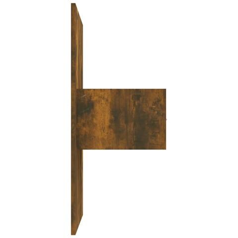 Testiera Letto Con Comodini In Legno Multistrato Rovere Fumo - Foto 8