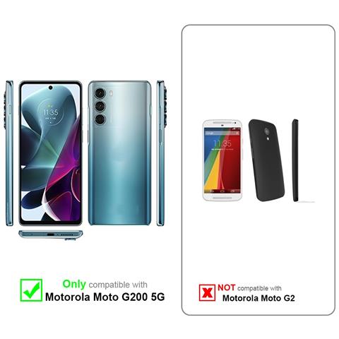 Custodia Compatibile Con Motorola Moto G200 5g In Nero Di Notte - Coperchio Protettivo In Design Flip Con Chiusura Magnetica - Foto 8