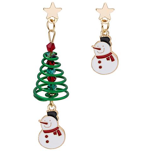 Orecchini Di Natale Pupazzo Di Neve 1 Paio Multicolor - Foto 1