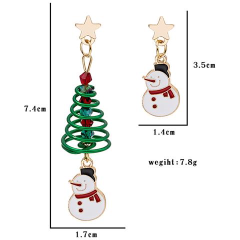 Orecchini Di Natale Pupazzo Di Neve 1 Paio Multicolor - Foto 4