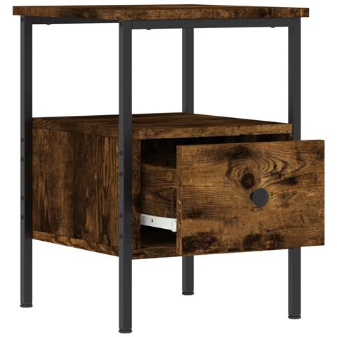 Comodino Rovere Fumo 34x36x50 Cm In Legno Multistrato - Foto 9