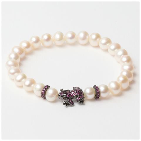 Bracciale Donna Lancaster Jla-br-frog-5-wh Viola Bianco Argento Puro 16 Mm - Foto 1