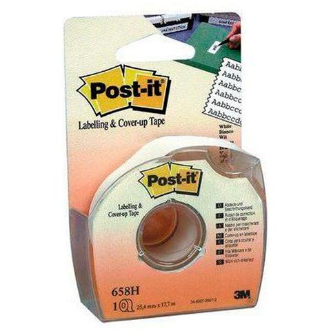 Nastro Adesivo Post-it 658h Bianco 25,4 Mm X 17,7 M (12 Unità) - Foto 2