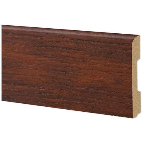 78ml Bancale Di Battiscopa Bc Spazzolato In Polimeri Equalwood Hi-tec 68x10mm Bianco, Alluminio Ecc. - Noce - Foto 1