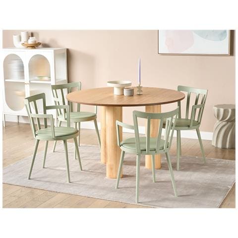 Set Di 4 Sedie Da Pranzo Verde Morill - Foto 1