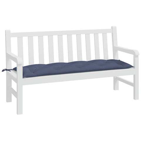 Cuscino Panca Giardino Blu Marino 150x50x7 Cm In Tessuto Oxford - Foto 3