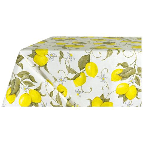 Tovaglia Miros Resinata Antimacchia Copritavolo Cucina Disegno Cedro 140x140 Cedro - Foto 5