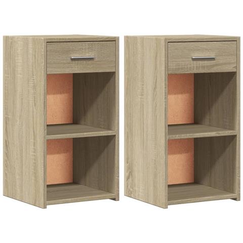 Comodini 2 Pz Rovere Sonoma 35x34x65 Cm In Legno Multistrato - Foto 2