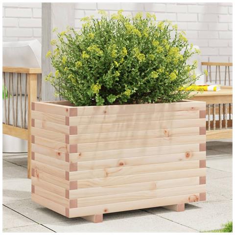 Fioriera Da Giardino 70x40x49,5 Cm In Legno Massello Di Pino - Foto 1
