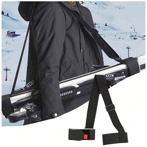 Tracolla Porta Sci E Bastoncini Regolabile Black - Foto 1