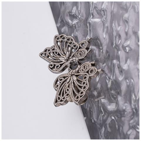 Fibbia Per Cintura Con Farfalla Vuota Per Jeans (5 Paia) Silvergrey - Foto 2