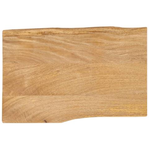 Piano Tavolo 50x40x2,5 Cm Bordi Vivi In Legno Massello Di Mango - Foto 1