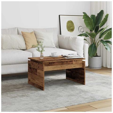 Tavolino Da Salotto Legno Antico 68x50x38 Cm In Truciolato - Foto 1