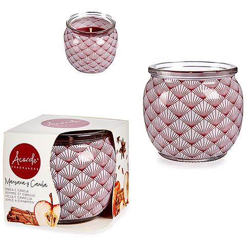 Candela Profumata In Barattolo Di Vetro Profumo Di Mela E Cannella. - Foto 1