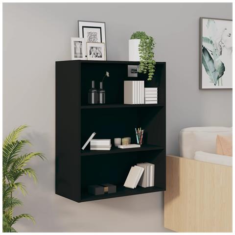 Lusso Casadino -  Armadietto Pensile A Parete Nero 69,5x32,5x90 Cm - Foto 8