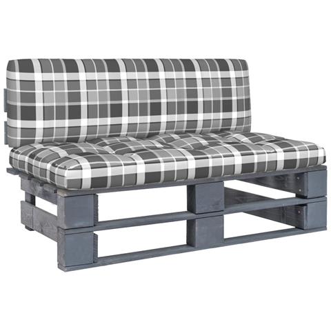 Divano Centrale Da Giardino Pallet Legno Pino Impregnato Grigio - Foto 2