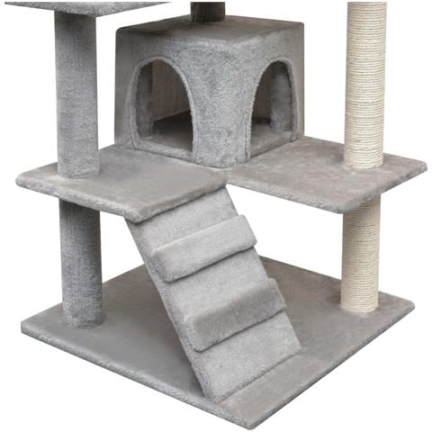 Lusso Casadino -  Albero Per Gatti Con Tiragraffi In Sisal 125 Cm Grigio - Foto 4
