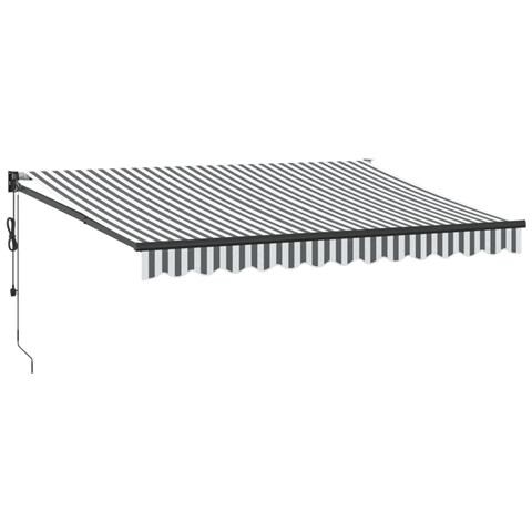 Tenda Retrattile Antracite e Bianca 3,5x2,5m Tessuto/Alluminio - Foto 1
