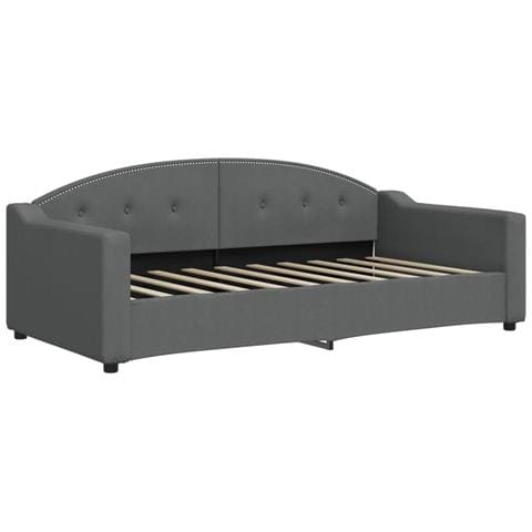 Letto da Giorno Grigio Scuro 90x190 cm in Tessuto - Foto 1
