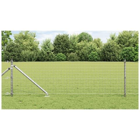 Pali di Recinzione con Punta 13 pz Ø32 mm 60 cm Acciaio Zincato - Foto 2