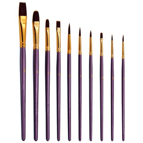 Set Di 10 Pennelli Da Pittura Con Setole In Nylon - Foto 2