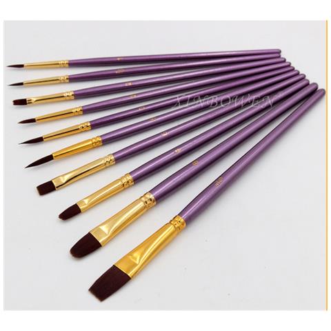 Set Di 10 Pennelli Da Pittura Con Setole In Nylon - Foto 4