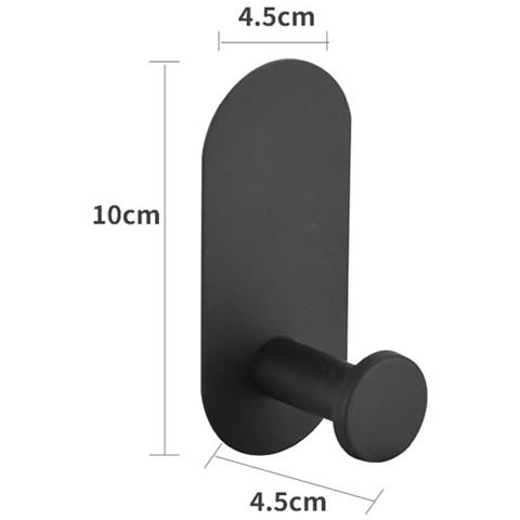 Ganci Appendiabiti Singoli In Acciaio Inossidabile, 2 Pezzi, Senza Foratura, Finitura Spazzolata Black - Foto 2