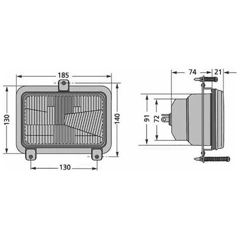 Proiettore Asimmettrico 185x140mm - Foto 2