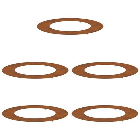 Anelli di Albero Piatto 5 pcs Marrone Ø50 / 80 cm acciaio corten - Foto 1