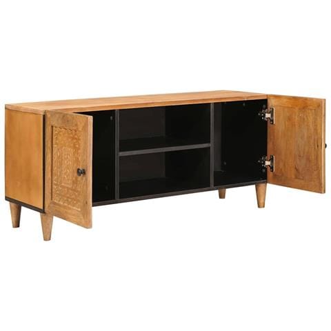 Mobile TV con lo scaffale Marrone chiaro 105 x 33 x 46 cm - Foto 2