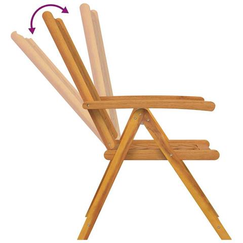 Poltrona Reclinabile 8 pcs Marrone 57 x 71 x 90cm legno - Foto 9
