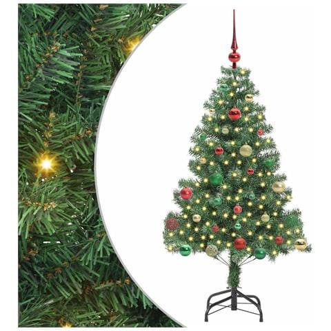 Albero di Natale con 150 LED con supporto Verde 150 cm PVC - Foto 1