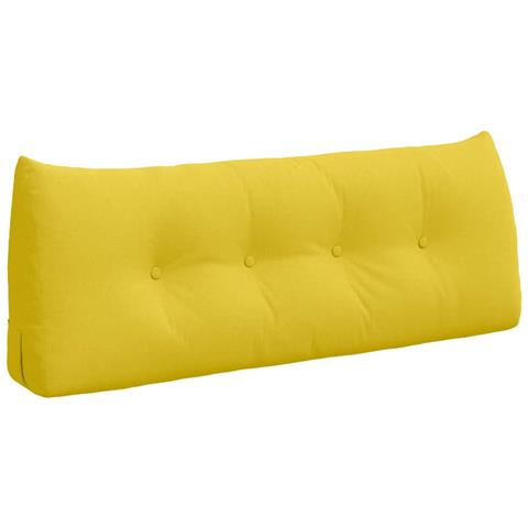 Cuscino per Schiena Giallo Chiaro 120 x 24 x 50 cm Tessuto - Foto 1