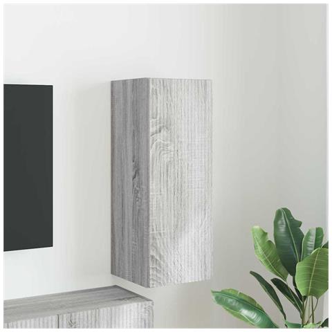 Mobile TV da parete Grigio Sonoma 30 x 31 x 80 cm - Foto 2