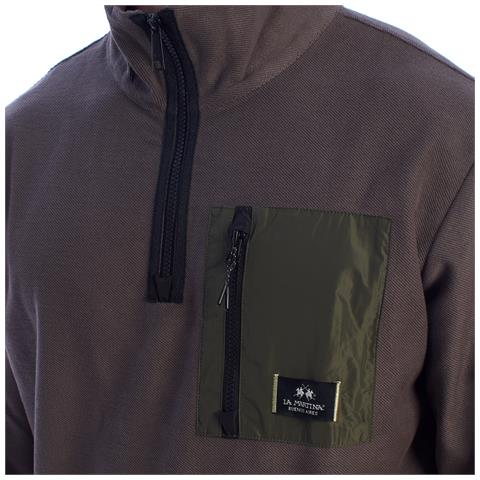 Felpa Da Uomo Con Mezza Zip Vestibilità Regolare Ymf601-fp565 - Foto 4